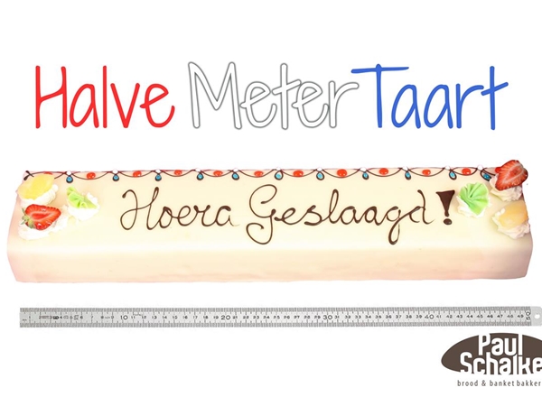 Halve meter geslaagd taart