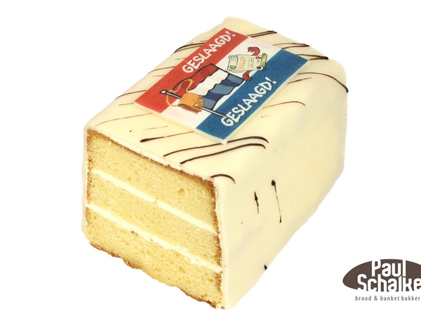 Geslaagd gevulde cake