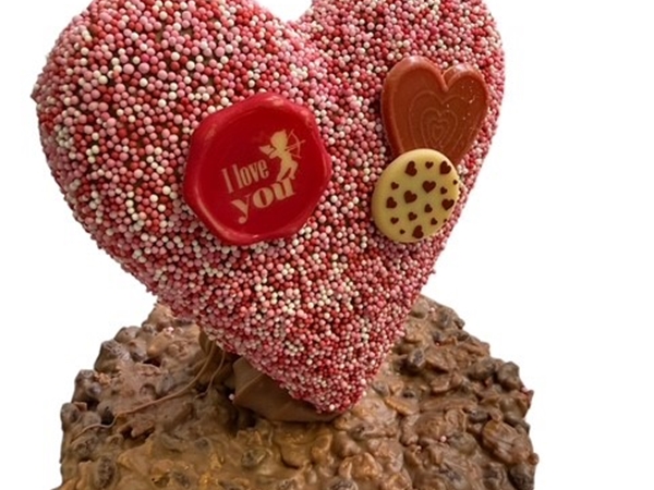 Chocolade hart in koker